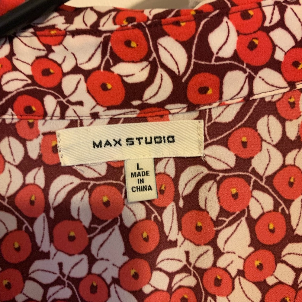 Max Studio Red Floral Dress